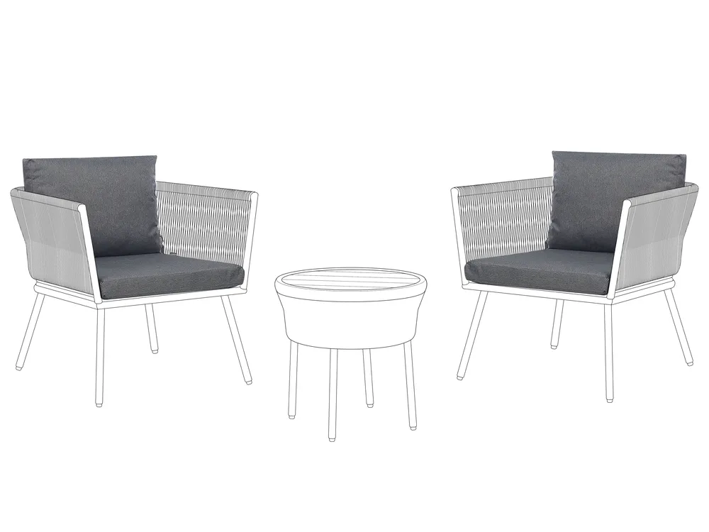 Outdoor Kissenbezug Set GARGANO Grau