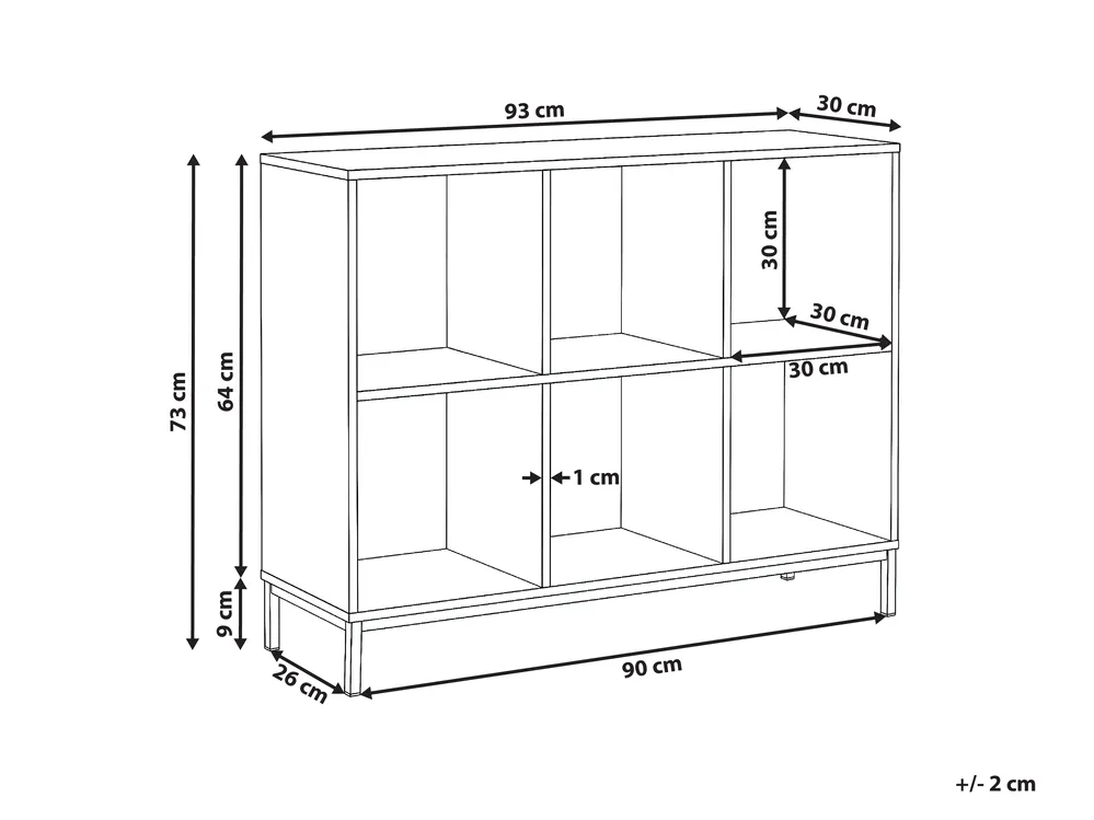 Bücherregal PEMBERTON 73 cm Dunkelbraun_1059774