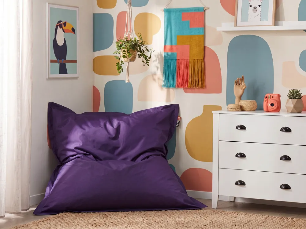 Sitzsack 300 L FUZZY 140 cm 180 cm Violett