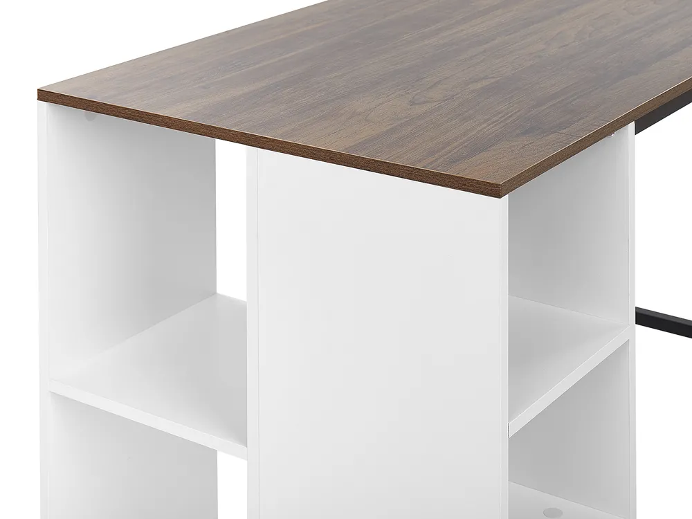 Schreibtisch DESE 120 cm 60 cm Braun / Weiß_791166