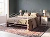 Bett mit Lattenrost Metall LYRA 140 x 200 cm Hellbeige