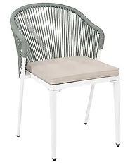 Set of 2 Garden Chairs with Cushions PARANEA Metal Green_1179766