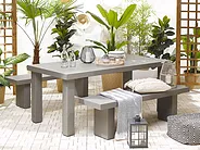 Gartentisch TARANTO 180 cm 90 cm Beton Grau_1155064