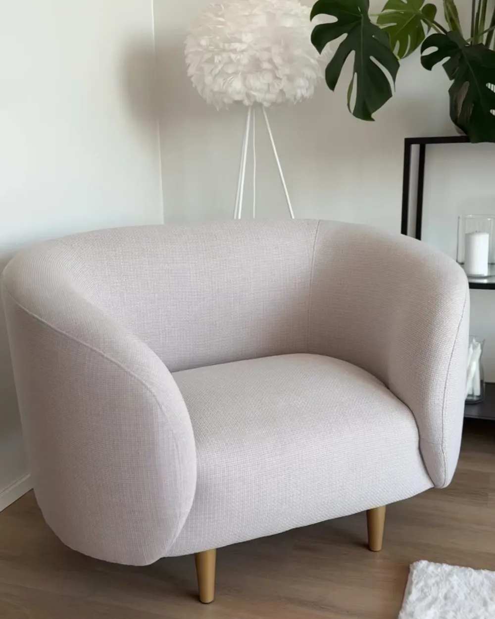 Armchair LOEN Fabric Light Beige_1017996