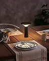 Kabellose LED Tischlampe LEVIRA mit Dimmer Metall Schwarz
