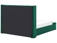 Wasserbett mit Stauraumbank NOYERS Samtstoff Grün 140 x 200 cm_915258
