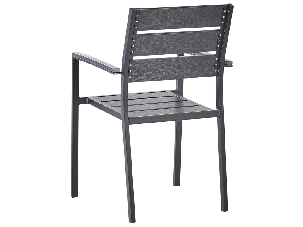 Gartenmöbel Set 6-Sitzer VERNIO Schwarz_909875