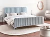 Bett mit Lattenrost Samtstoff LUNAN 160 x 200 cm Hellblau