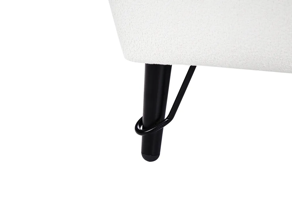 Sofa 2-Sitzer HOBRO Bouclé Weiß_943816