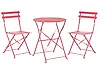 Bistro Set klappbar FIORI Metall Rot