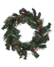 Weihnachtskranz LED TENALA 60 cm Grün_813290