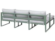 Garten Ecksofa mit Tisch 3-Sitzer OLANG Metall Grün_1079954