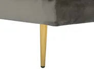Linksseitige Chaiselongue MIRAMAS Samtstoff Taupe_739232
