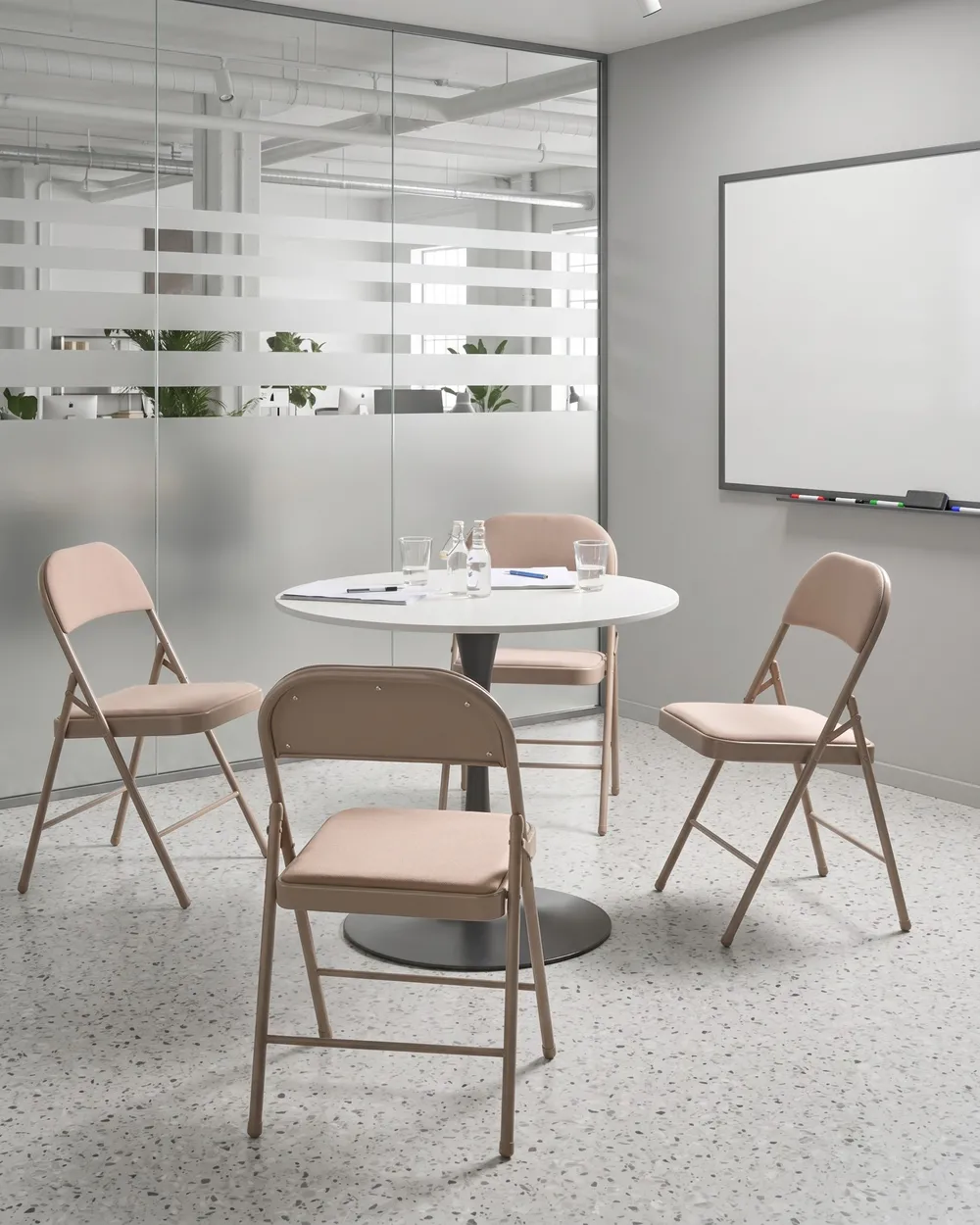 Klappstuhl 4er Set SPARKS Metall Beige