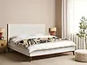 Bett mit Lattenrost Samtstoff BAYONNE 180 x 200 cm Cremeweiß