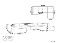 Modul Ecksofa 5-Sitzer ARDAL Cord Taupe linksseitig_1011148