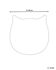 Kinderteppich KITTY Grau ø 100 cm_831076