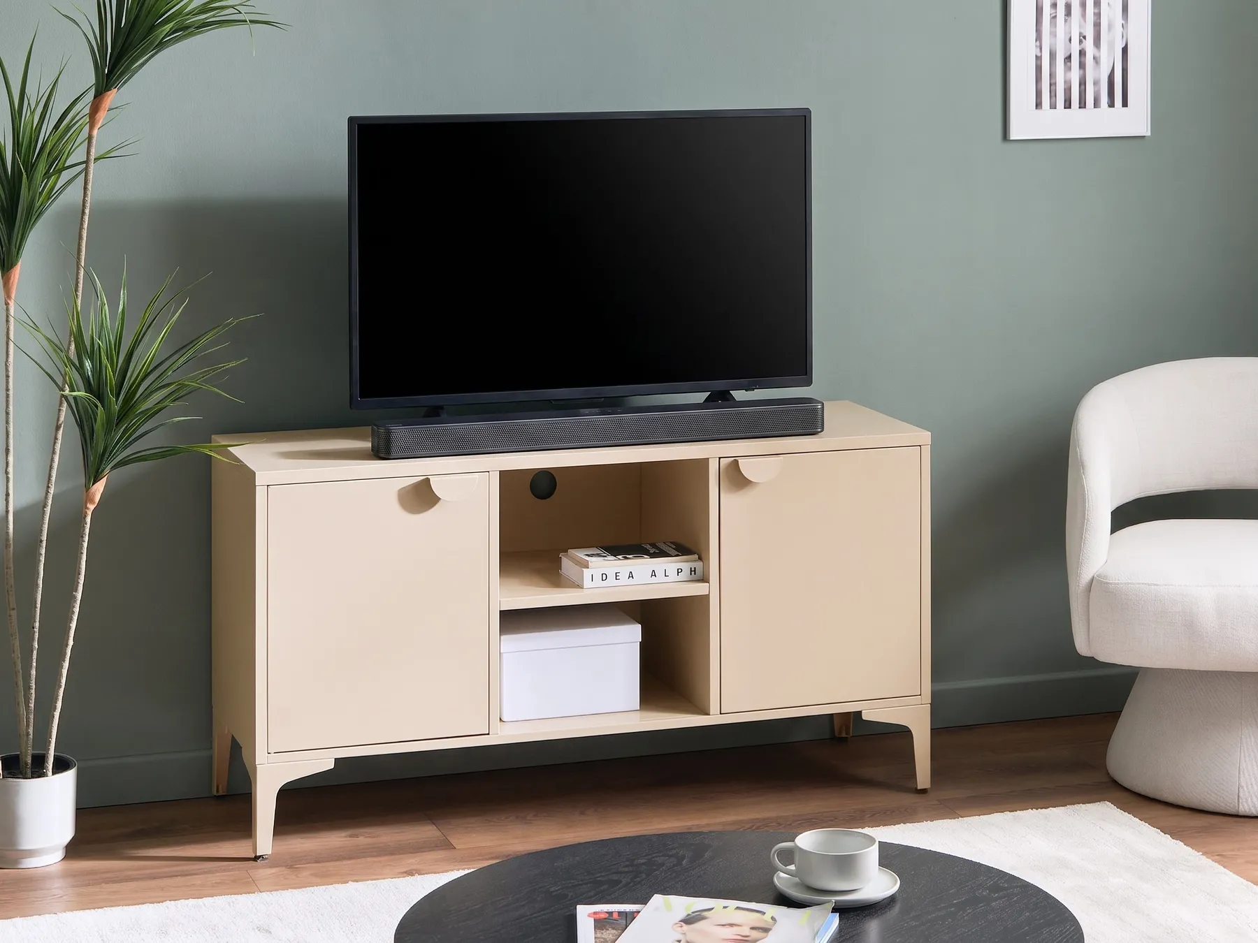 TV-Möbel ARDURA Metall Beige_1077709