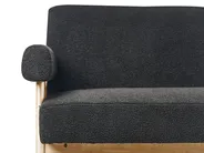 Sofa 2-Sitzer TAMRE Bouclé Schwarz / Hellbraun_985310