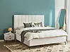 Schlafzimmer Set SEZANNE Bouclé Cremeweiß 180 x 200 cm