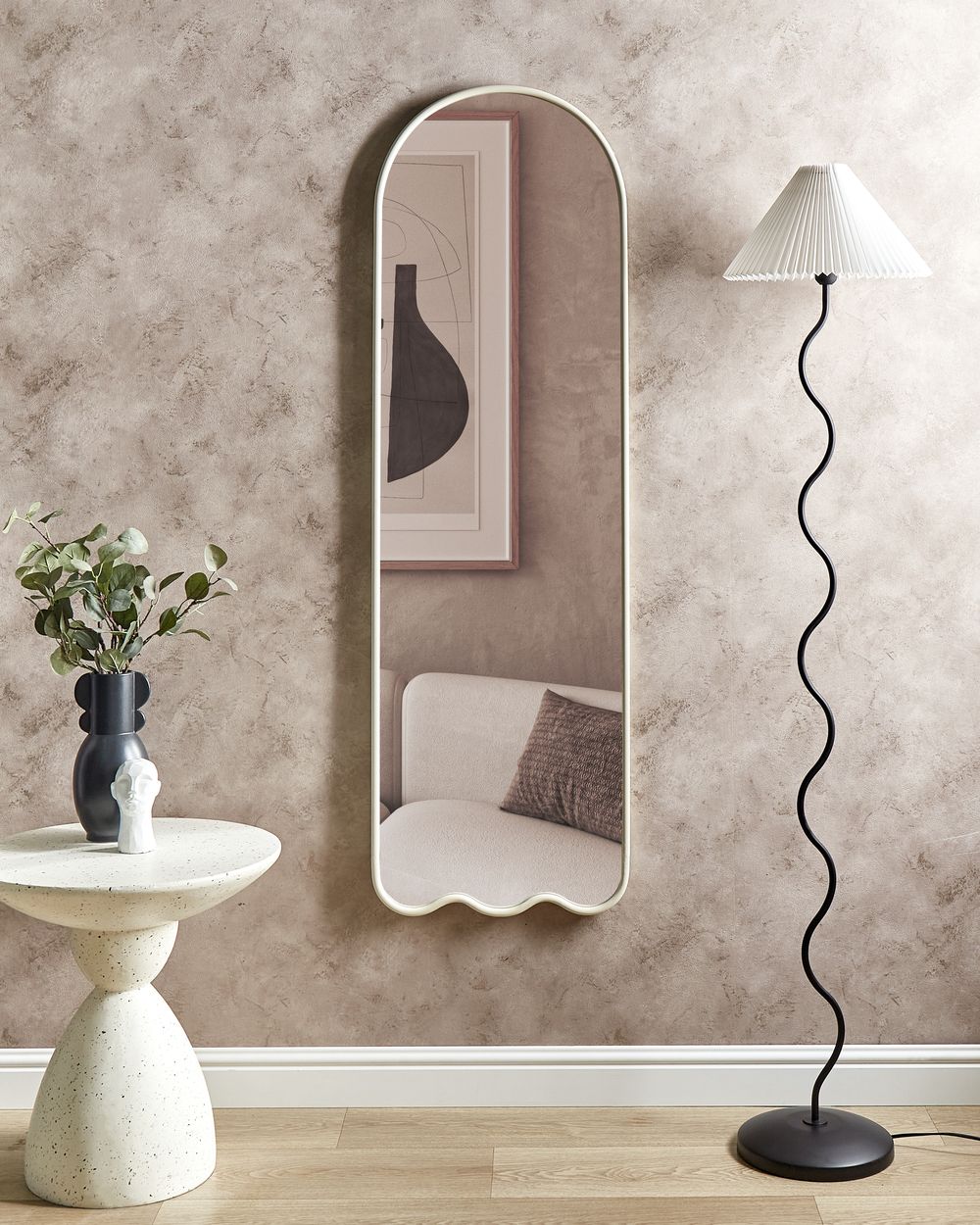 Wall Mirror BUSSY 45 cm 145 cm Metal Off-White
