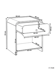 Nachttisch mit 1 Schublade WOODFORD Wurzelholz Optik_1190415
