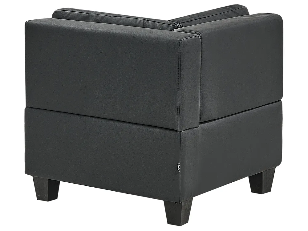 Modular Corner Sofa 5 Seater UNSTAD with Ottoman Faux Leather Black Left Hand_936836
