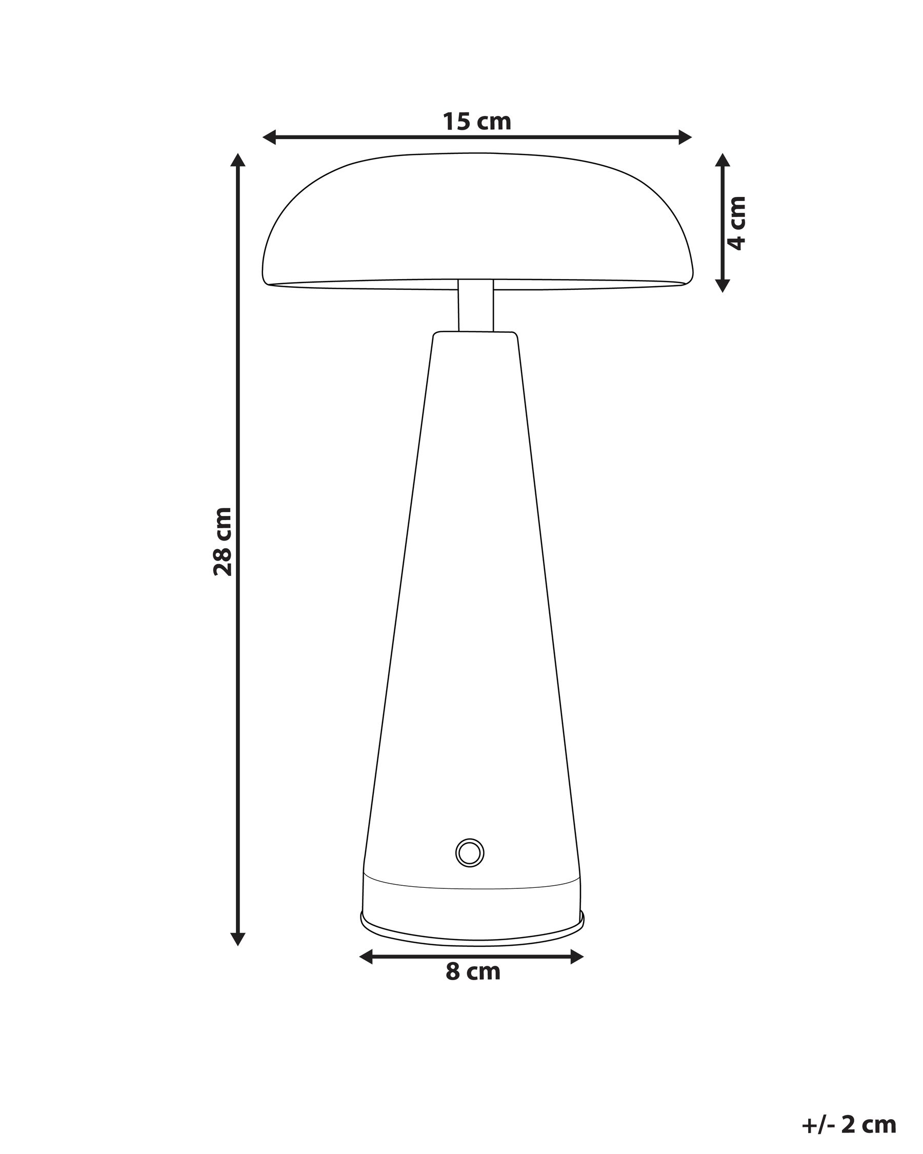 Wireless LED Table Lamp BOCONO with Dimmer Metal White_955099