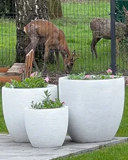 Blumenkübel KANNIA 55 cm Weiß_887668