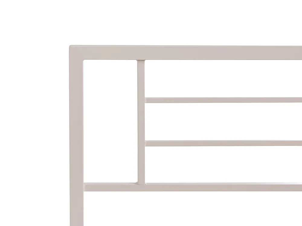 Bett mit Lattenrost Metall CUSSET 140 x 200 cm Hellbeige_1162077