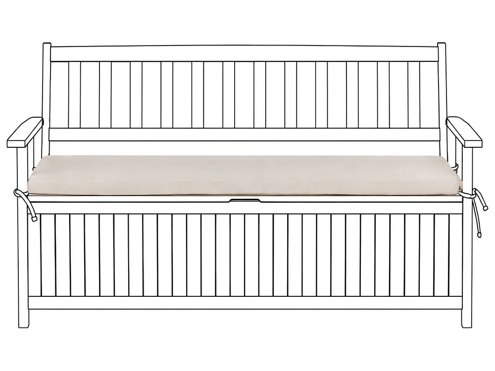 Bench Seat Pad Cushion SOVANA 148 x 45 cm Beige