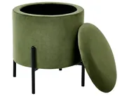 Storage Pouffe WENONA Velvet Dark Green_1026290