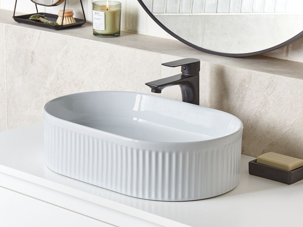 Countertop Basin GELDO 490 x 310 mm Ceramic White