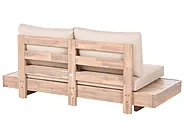 Lounge Set mit Tisch 5-Sitzer MARETTIMO zertifiziertes Akazienholz Beige_1154149