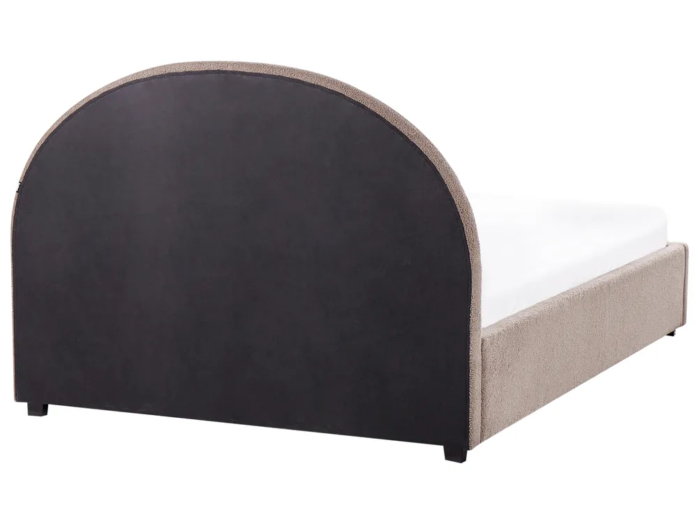 Bett mit Stauraum VAUCLUSE Bouclé Taupe 140 x 200 cm_951923
