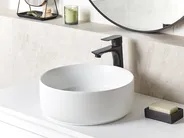Countertop Basin CALIG ⌀ 360 mm Ceramic Off-White_923399