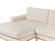Corner Sofa 4 Seater SIGGARD II Corduroy Light Beige Right Hand_944402