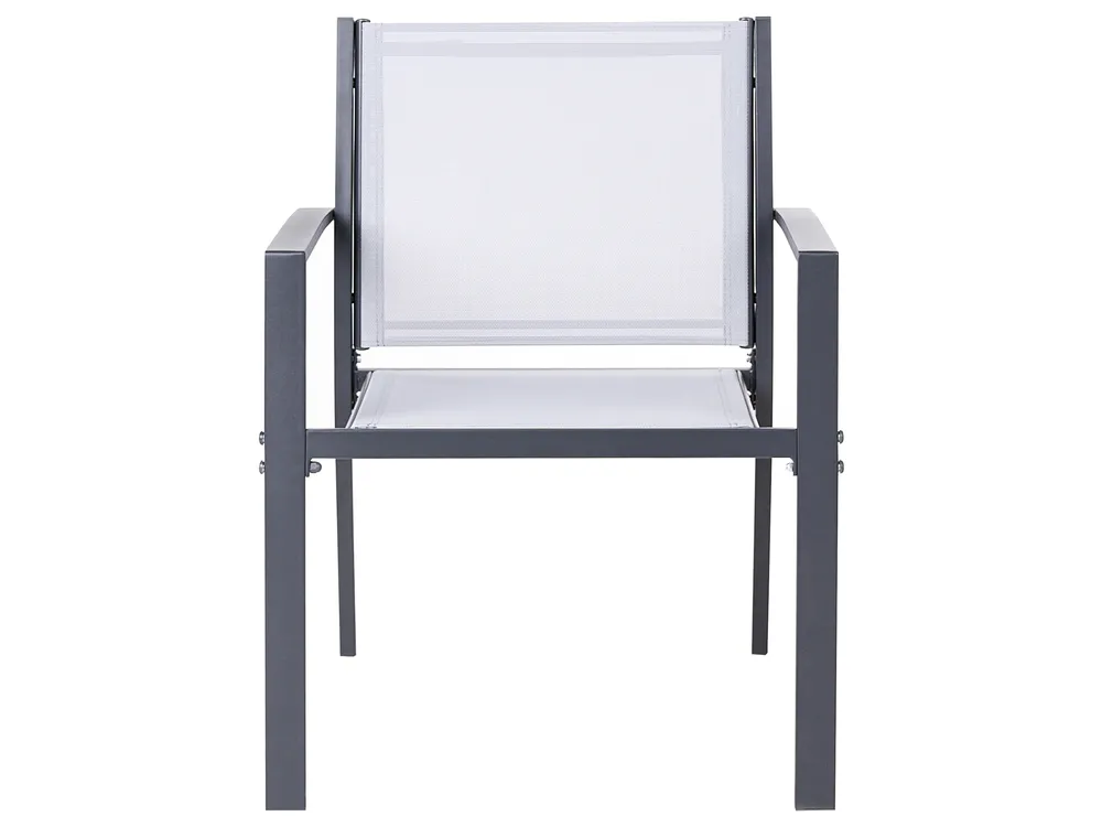 Lounge Set mit Tisch 4-Sitzer TAVOLETO Metall Grau_1044764