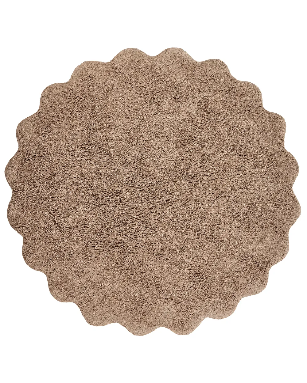 Kids Rug ANEGUNDI  Light Brown ø 120 cm Cotton with Cushion_1154914