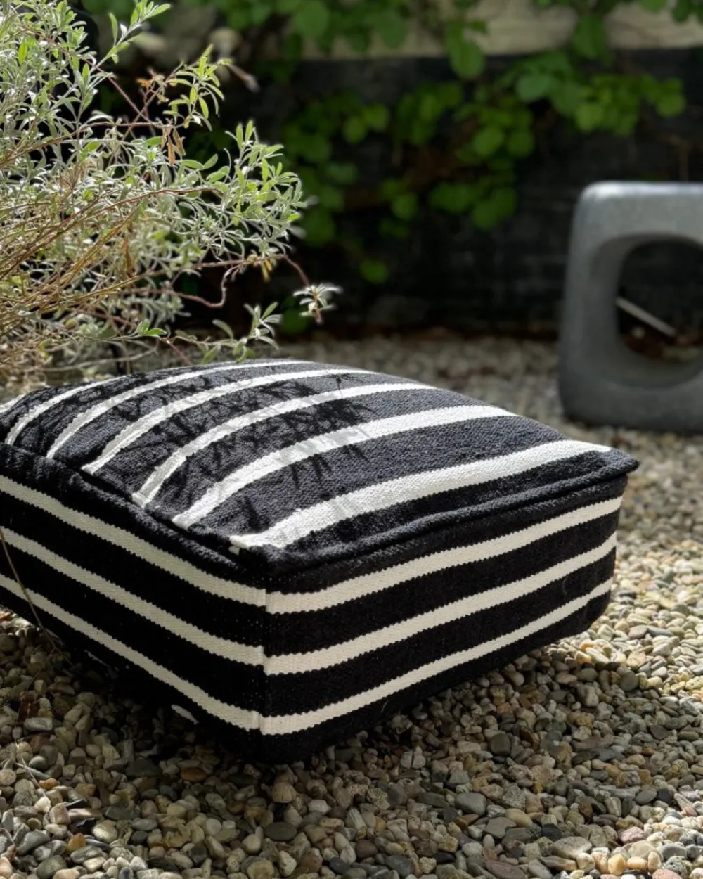Pouf SETTAT Baumwolle Schwarz_982387
