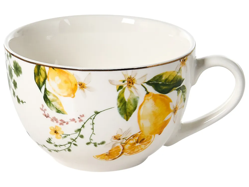 20-Piece Dinnerware Set LEMONGRASS Porcelain White/Green_1191899