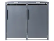 Doppel-Mülltonnenbox 480 L PIACENZA Metall Dunkelgrau_1073506
