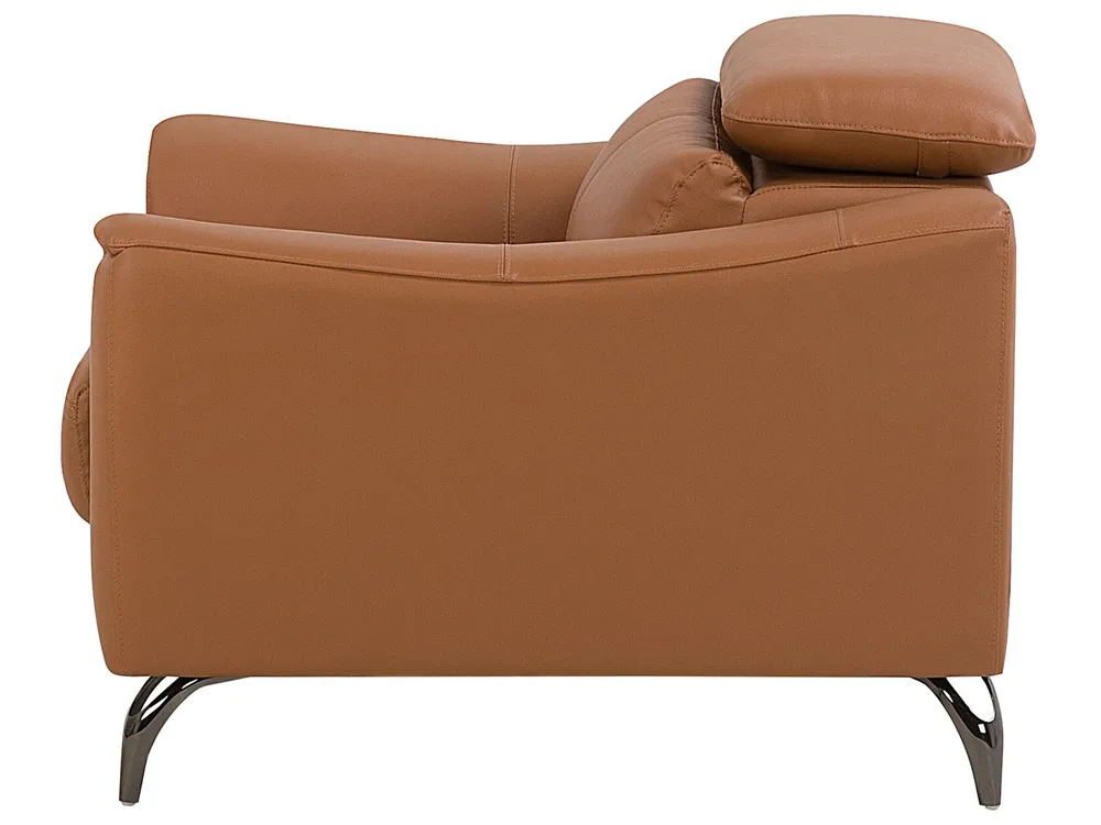 Sofa Set 4-Sitzer NARWIK Echtleder Braun_720663