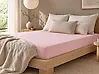Spannbettlaken HOFUF 160 x 200 cm Baumwolle Rosa