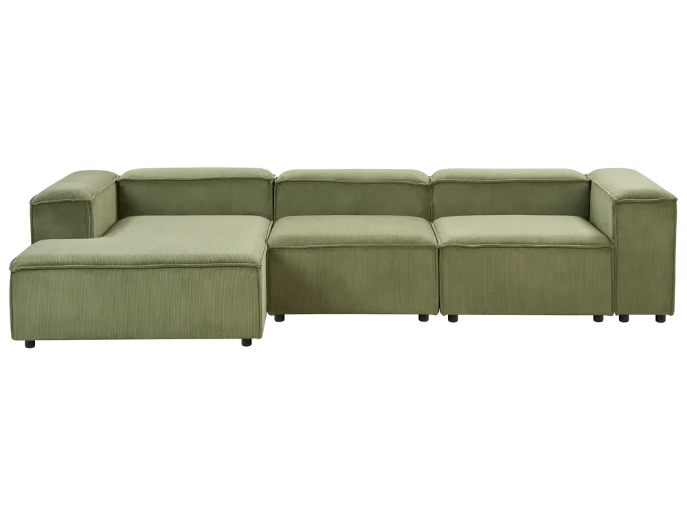 Modul Ecksofa 4-Sitzer ARDAL Cord Grün rechtsseitig_947374