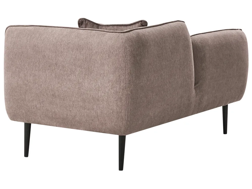 Right-Hand Chaise Longue CHEVANNES Fabric Light Brown_1009688