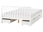 Bett mit 4 Schubladen OLENDON Kiefernholz Weiß 140 x 200 cm_954774