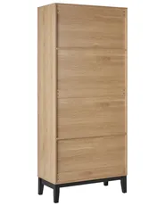 Vitrine mit Glastüren RUMSON 80 cm Hellbraun_913791