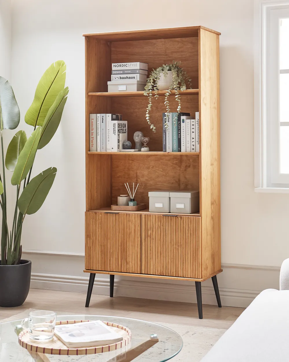 Bücherregal TIMMINS 190 cm Kiefernholz Braun