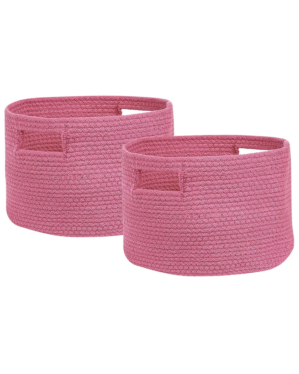 Aufbewahrungskorb 2er Set CHINIOT Baumwolle Fuchsia